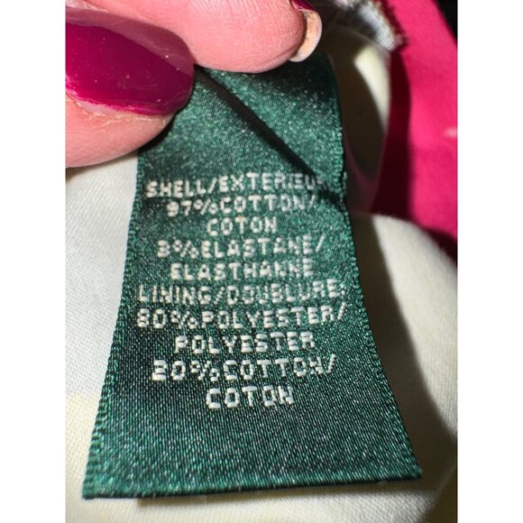 Ralph Lauren Fit Flare Floral Dress Square Neck Pockets Cotton Plus Size 16 - Picture 10 of 14